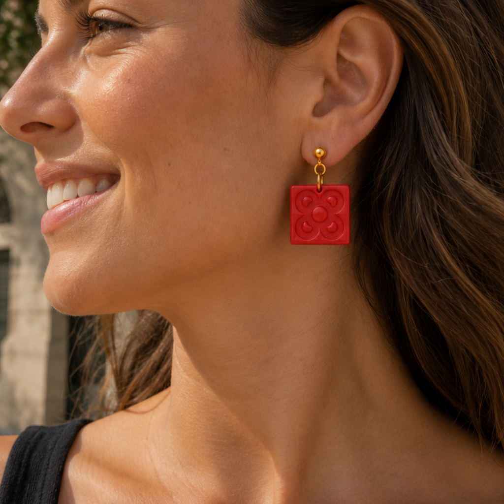 Pendientes Panot Rojo