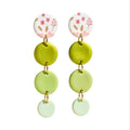 Pendientes botón verde