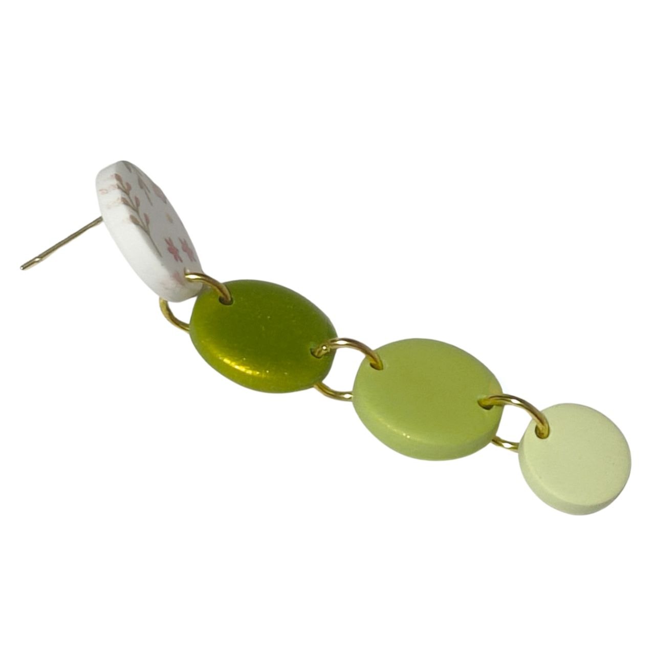 Pendientes botón verde